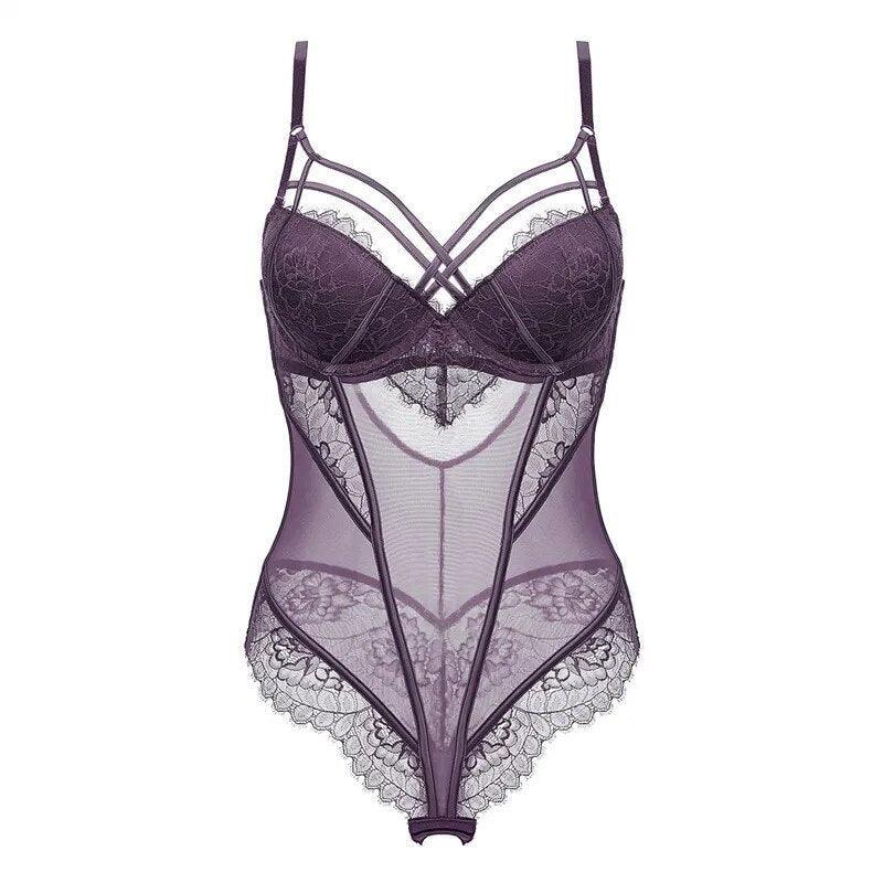 Body bieliźniane z koronką i paseczkami