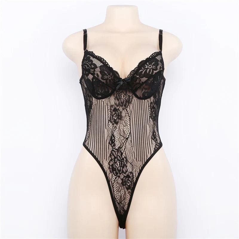 Body koronkowe transparentne