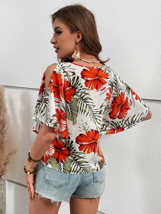 Damska bluzka z odkrytymi ramionami