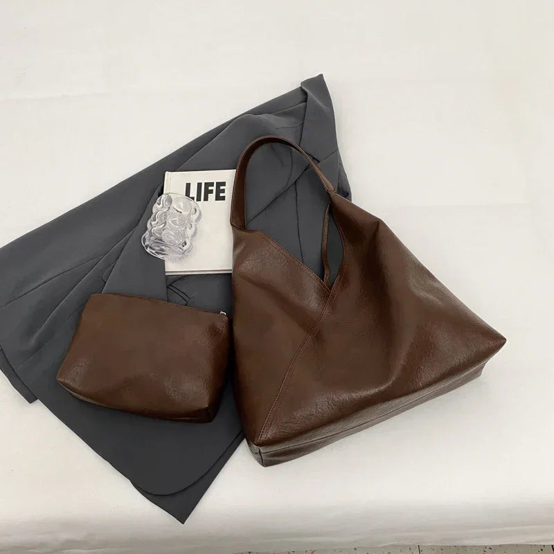 Duża skórzana torba na ramię