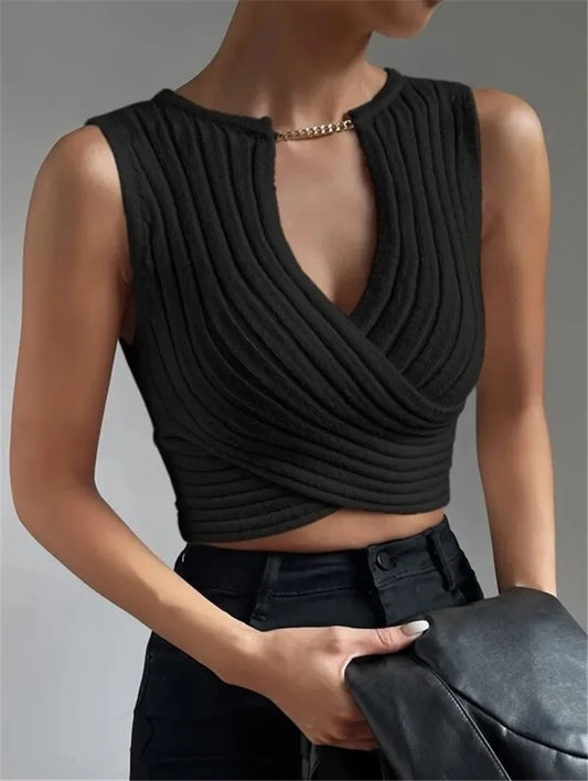 Elegancki krótki top damski