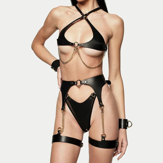 Harness dwuczęściowy halter z kajdankami