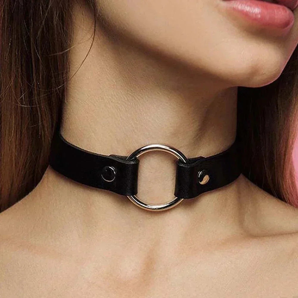 Klasyczny choker z kółeczkiem