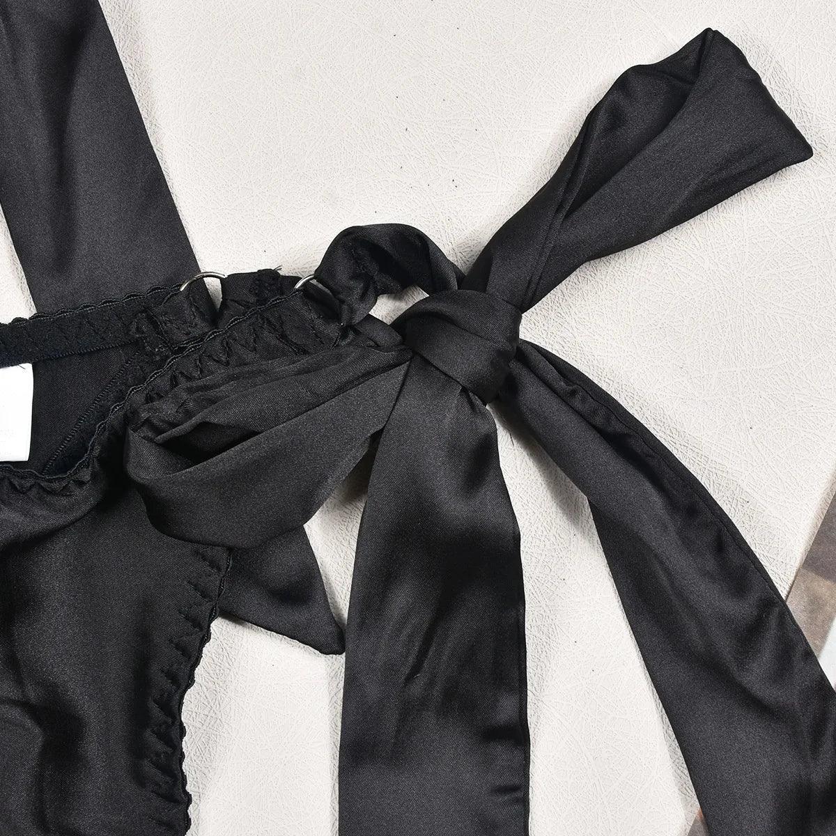 Komplet bielizny z chokerem