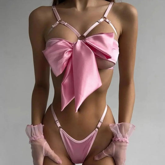 Komplet bielizny z kokardą