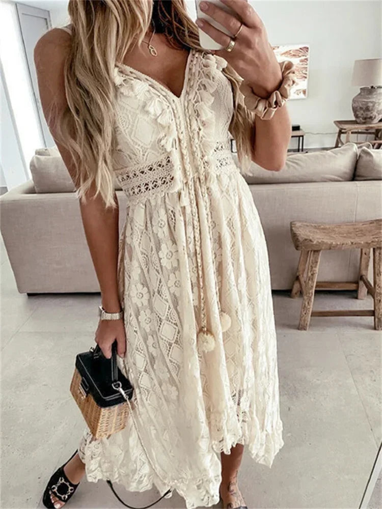 Koronkowa sukienka w stylu boho