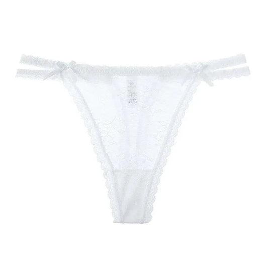 Koronkowe majtki z kokardką