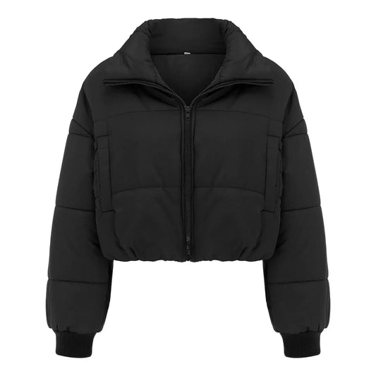 Krótka pikowana kurtka damska