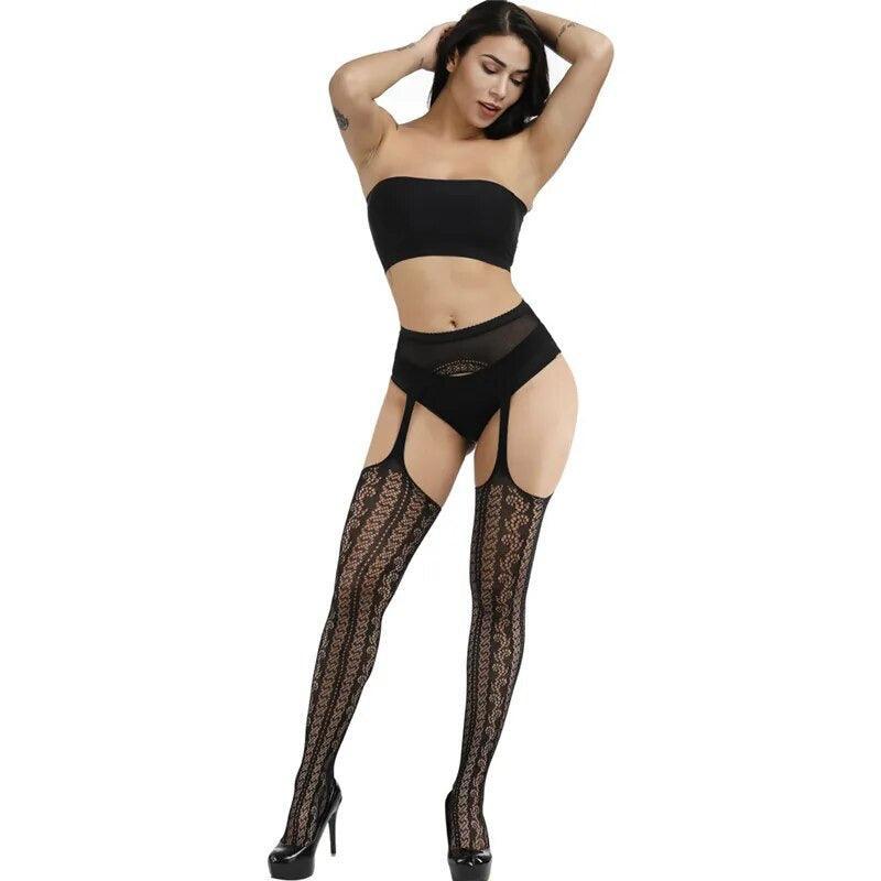 Ozdobne pończochy ze wzorem