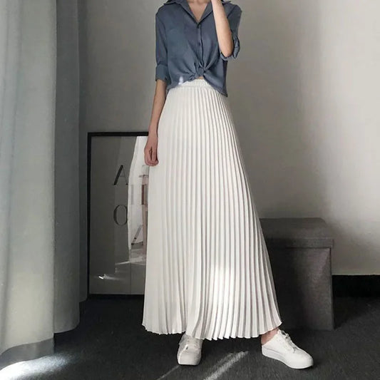 Plisowana spódnica maxi