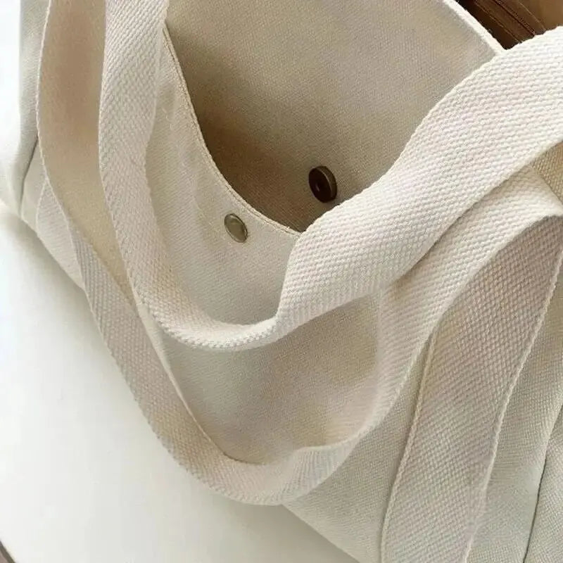 Płócienna torba shopper z kieszeniami