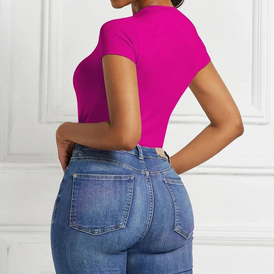 Różnokolorowe body klasyczne z krótkim rękawem