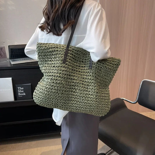 Słomiana torba shopper