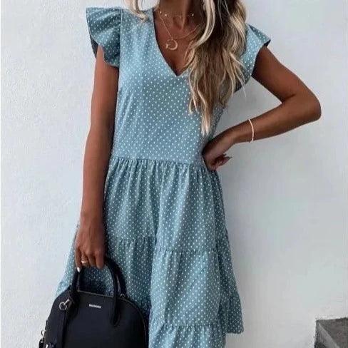 Sukienka mini w kropki