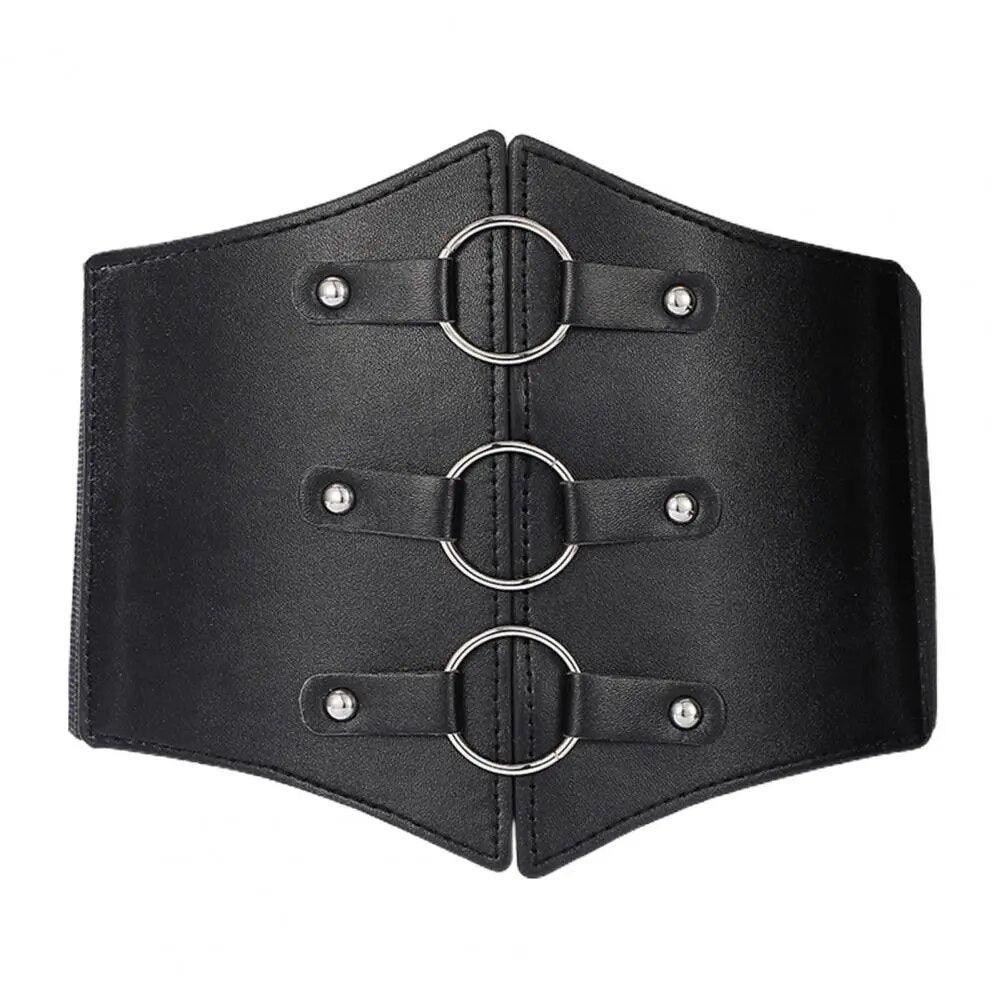 Szeroki gorset z ozdobnym zapięciem