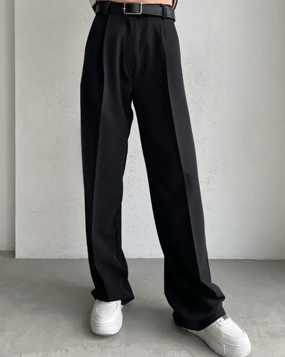Eleganckie damskie proste spodnie