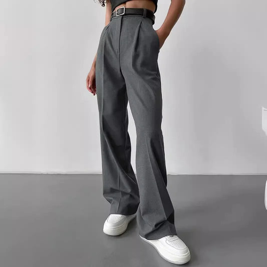 Eleganckie damskie proste spodnie