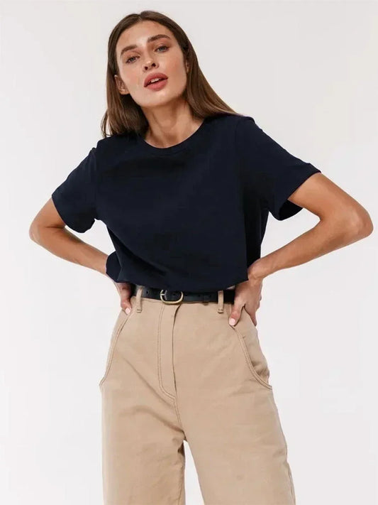 Bawełniany damski t-shirt oversize