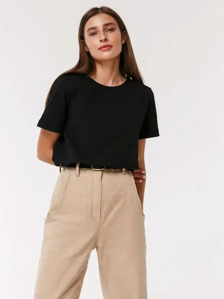 Bawełniany damski t-shirt oversize