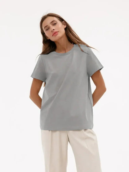 Bawełniany damski t-shirt oversize