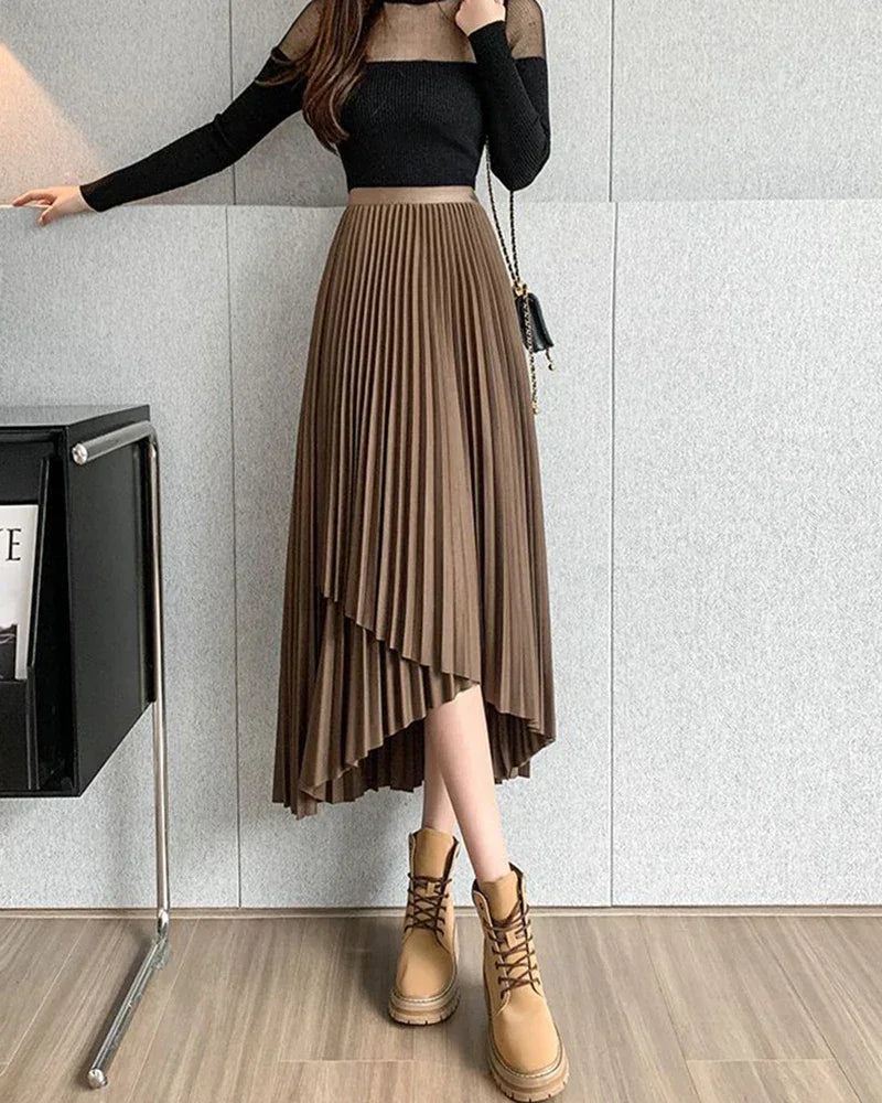 Asymetryczna spódnica midi