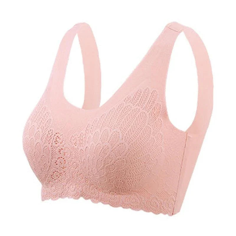 Bezszwowy biustonosz z ozdobnym tłoczeniem