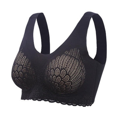 Bezszwowy biustonosz z ozdobnym tłoczeniem