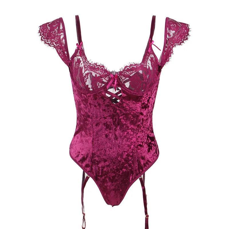 Bielizna wieczorowa welurowa