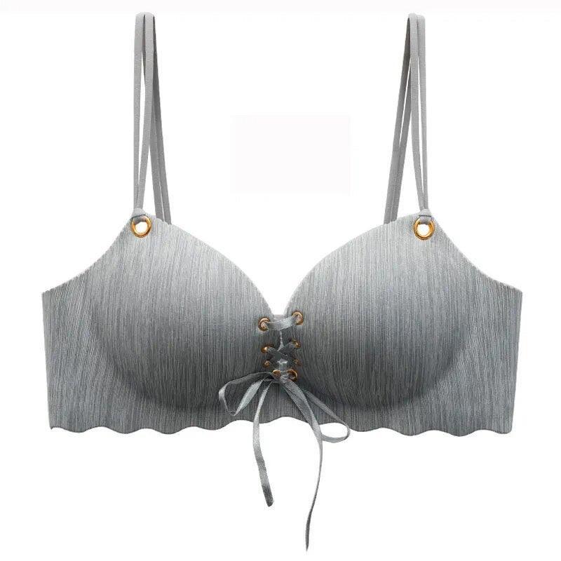 Biustonosz bardotka z ozdobnym wiązaniem