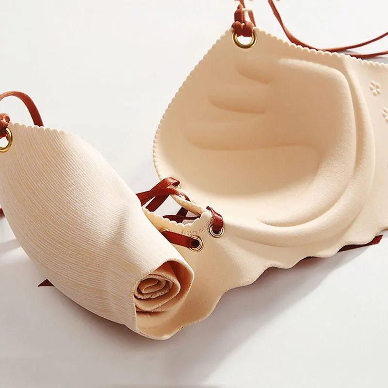 Biustonosz bardotka z ozdobnym wiązaniem