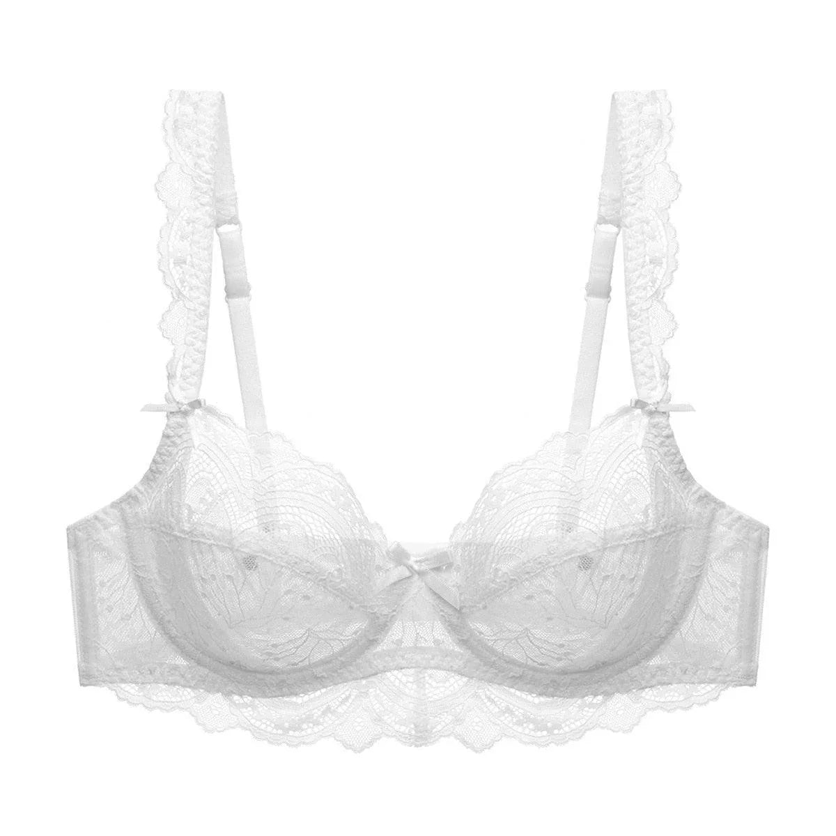 Biustonosz koronkowy z falbankami