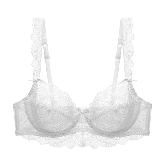 Biustonosz koronkowy z falbankami