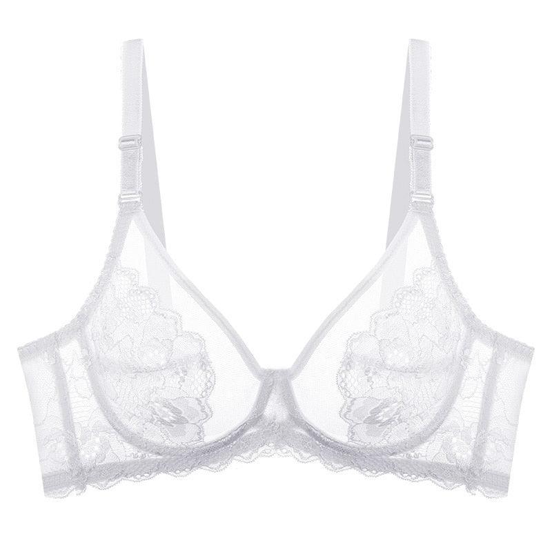 Biustonosz koronkowy z haftem