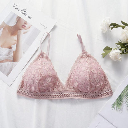 Biustonosz koronkowy z kwiatowym motywem