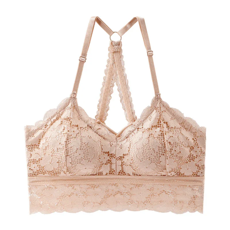 Biustonosz koronkowy z ozdobnym tyłem