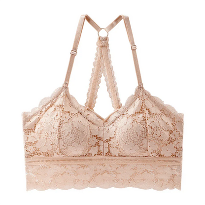 Biustonosz koronkowy z ozdobnym tyłem