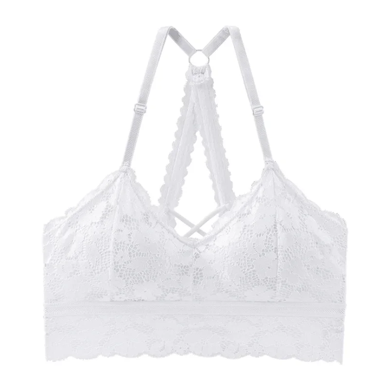 Biustonosz koronkowy z ozdobnym tyłem