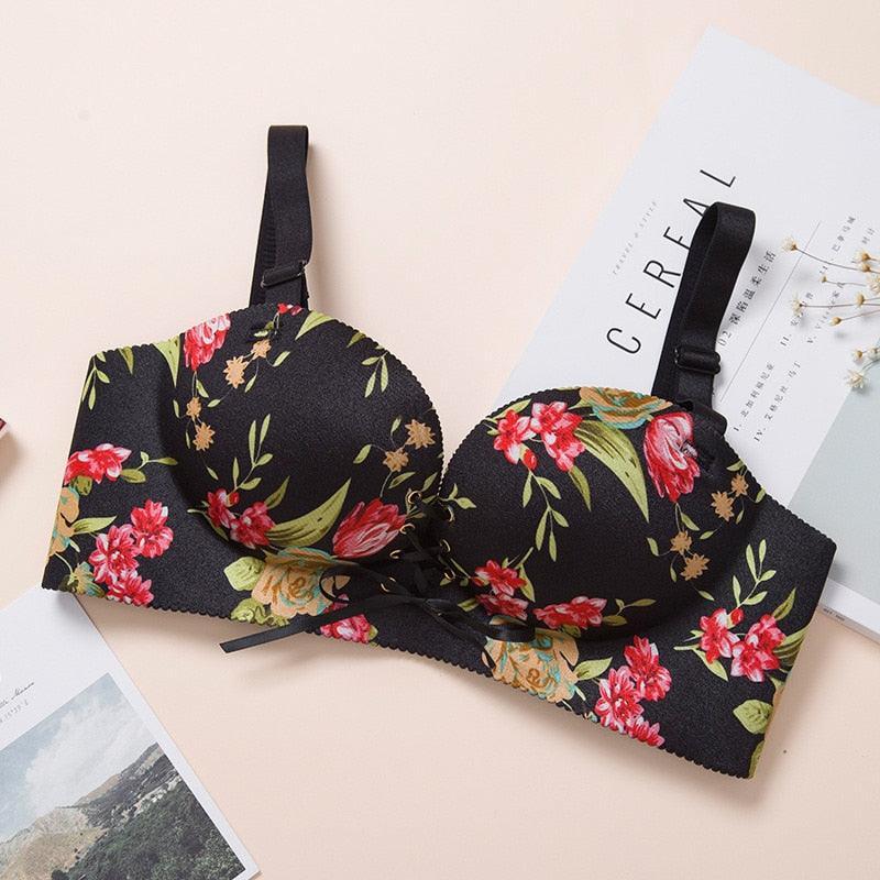 Biustonosz push-up z nadrukiem