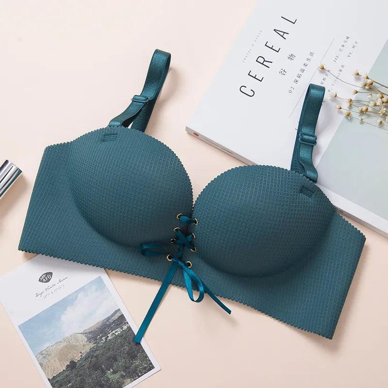 Biustonosz push-up z wiązaniem