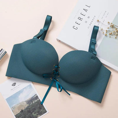 Biustonosz push-up z wiązaniem