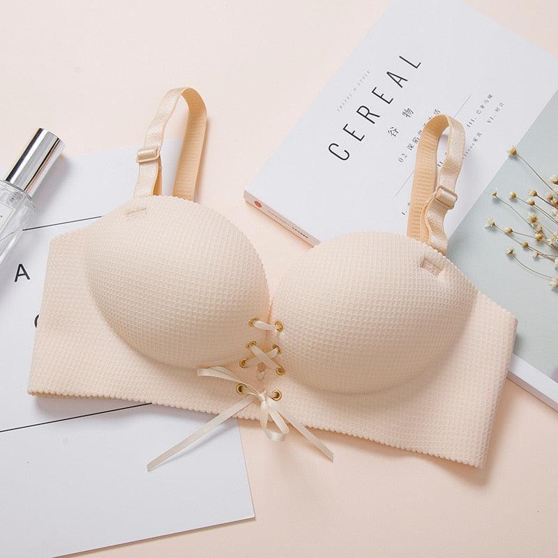 Biustonosz push-up z wiązaniem