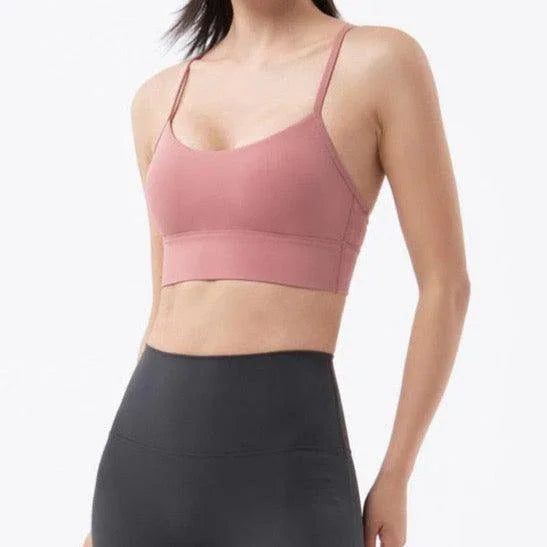 Biustonosz sportowy na cienkich ramiączkach