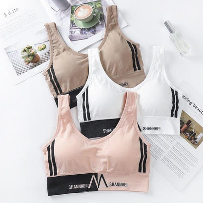 Biustonosz sportowy z napisami