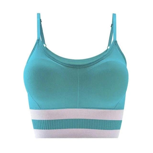 Biustonosz sportowy z paskami