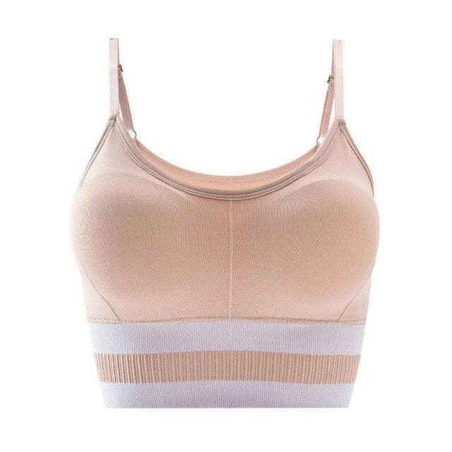 Biustonosz sportowy z paskami