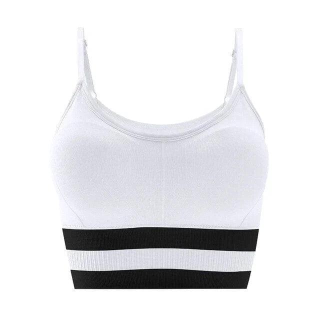 Biustonosz sportowy z paskami
