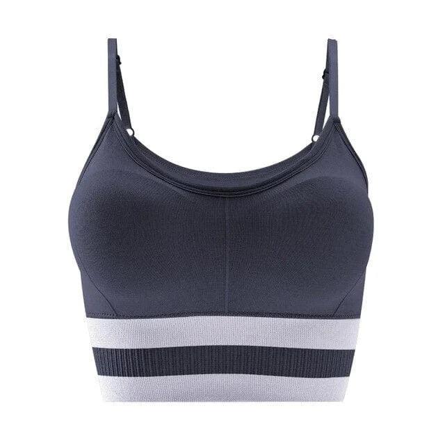 Biustonosz sportowy z paskami