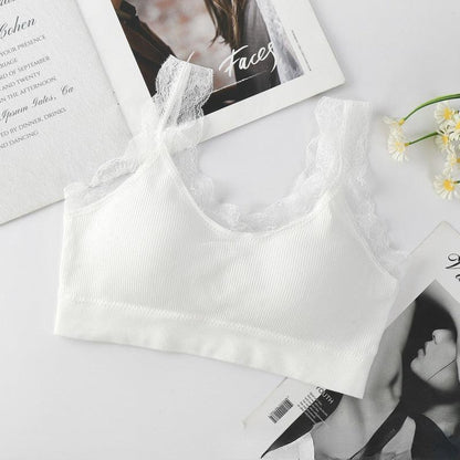 Biustonosz z koronkowym wykończeniem