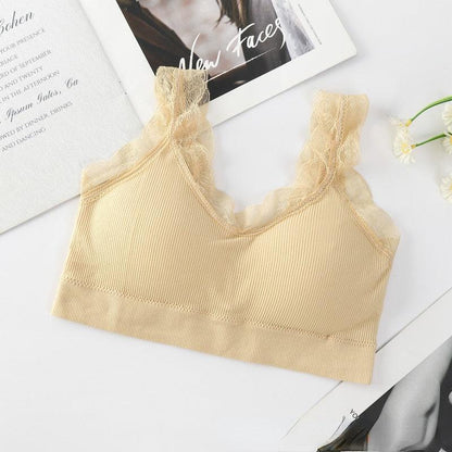 Biustonosz z koronkowym wykończeniem