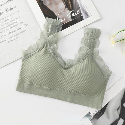 Biustonosz z koronkowym wykończeniem